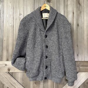 Icelandic Wool Cardigan Hilda Ltd  Grandpa Core Shawl Collar Nordic Sweater M